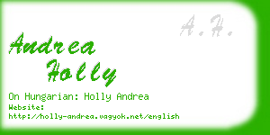 andrea holly business card